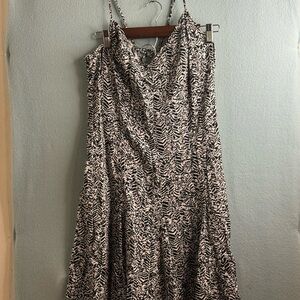 Decree Black and White Strapless Dress